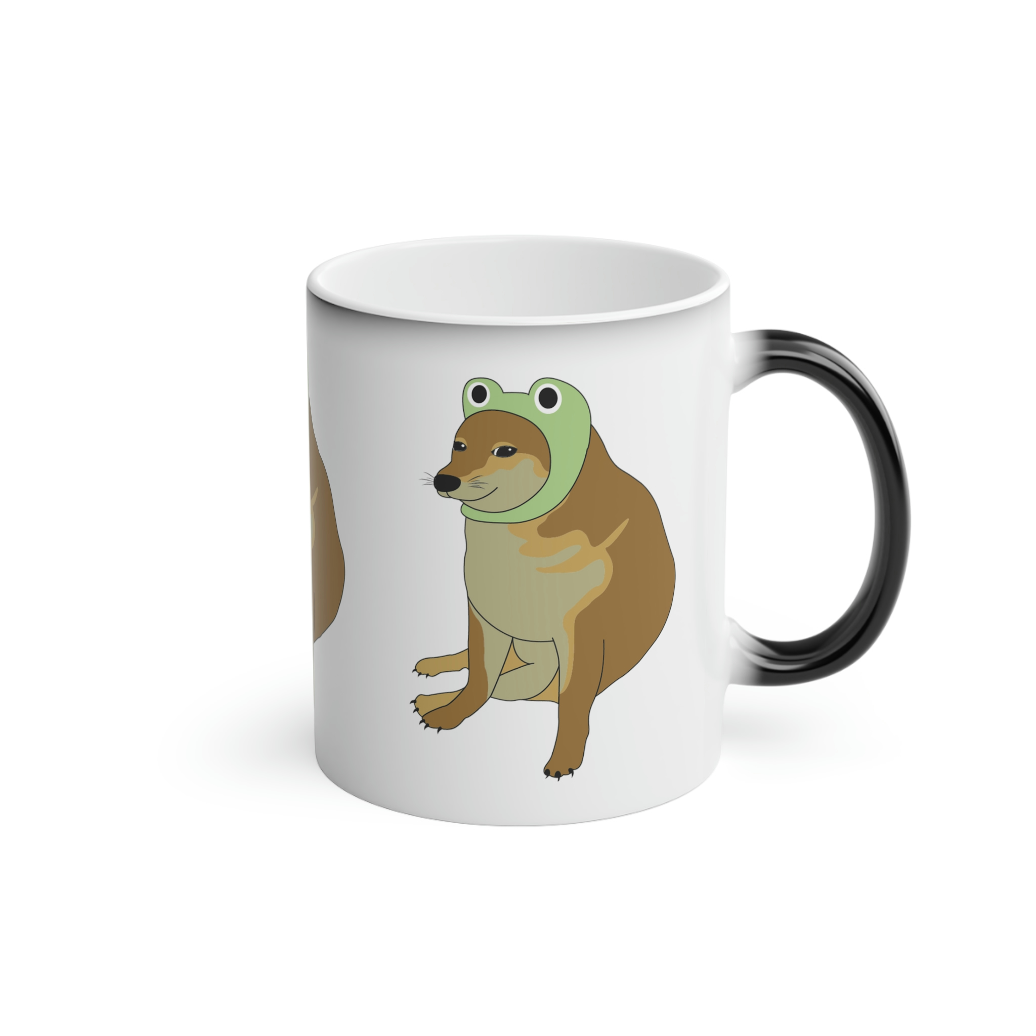 Perro Cheems Gorro Rana Diferentes Personajes | Taza Divertida Memes | Taza Mágica Sensible Al Calor | Apta Para Microondas y Lavavajillas | Transforma tus Mañanas con Nuestras Encantadoras Tazas de Cerámica
