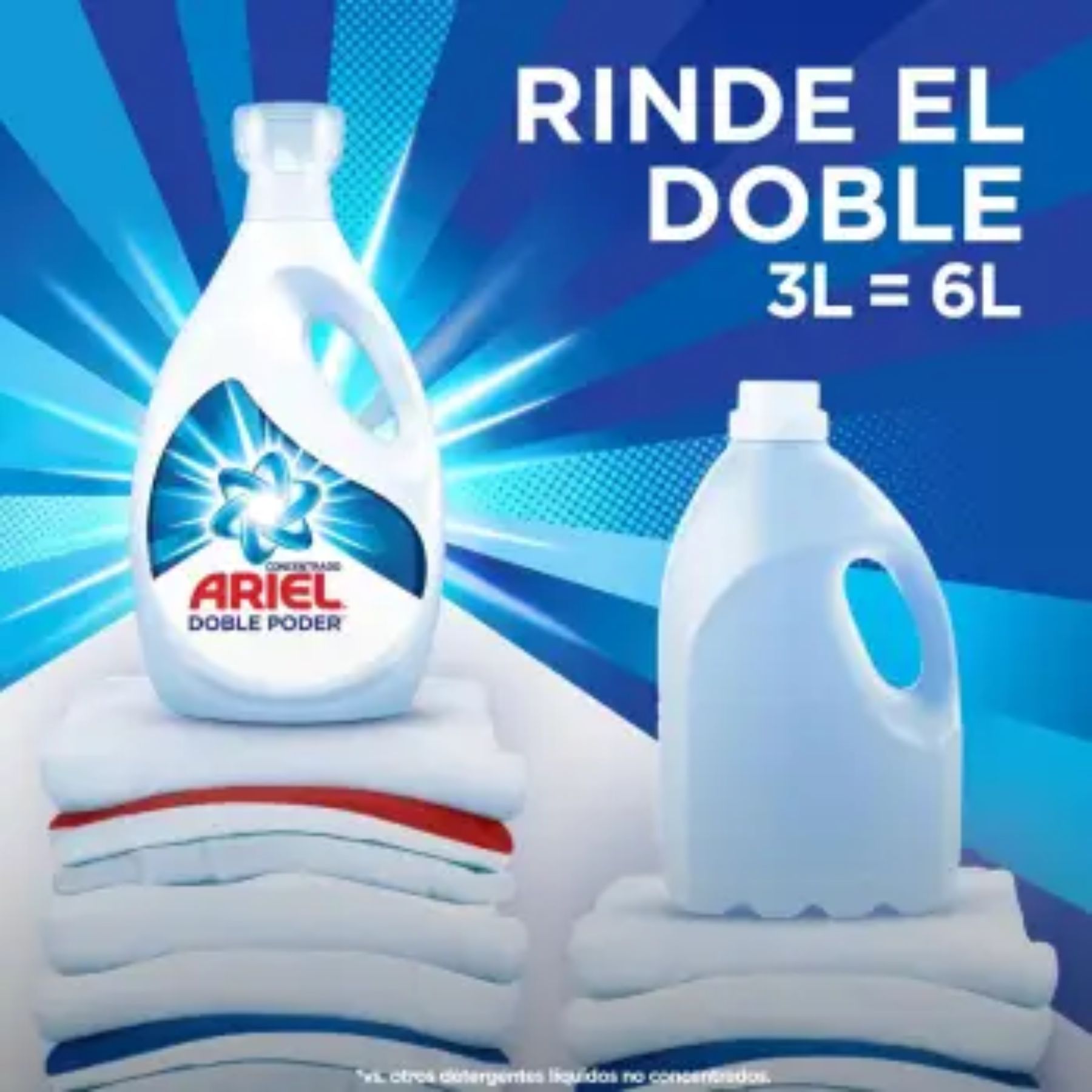 Detergente líquido Ariel Doble Poder 1,8 lts