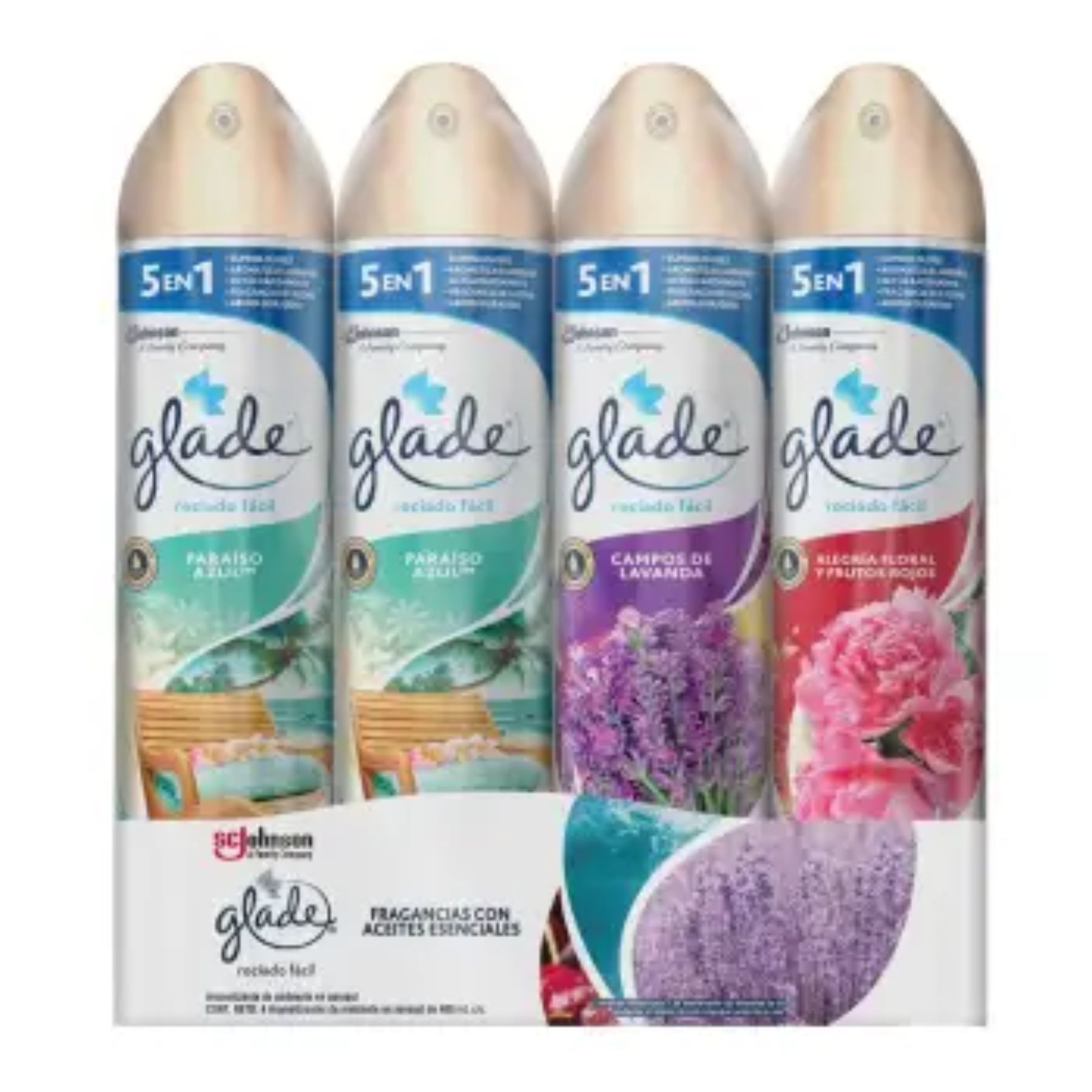 Aromatizantes para Hogar en Aerosol 4/400ML Glade SMS-BLANCO
