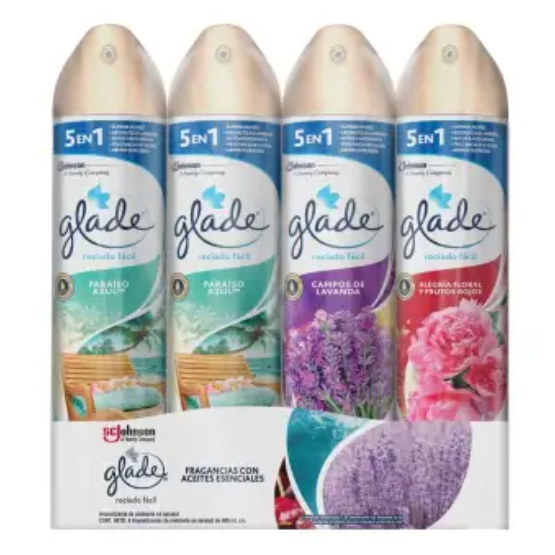 Aromatizantes para Hogar en Aerosol 4/400ML Glade SMS-BLANCO