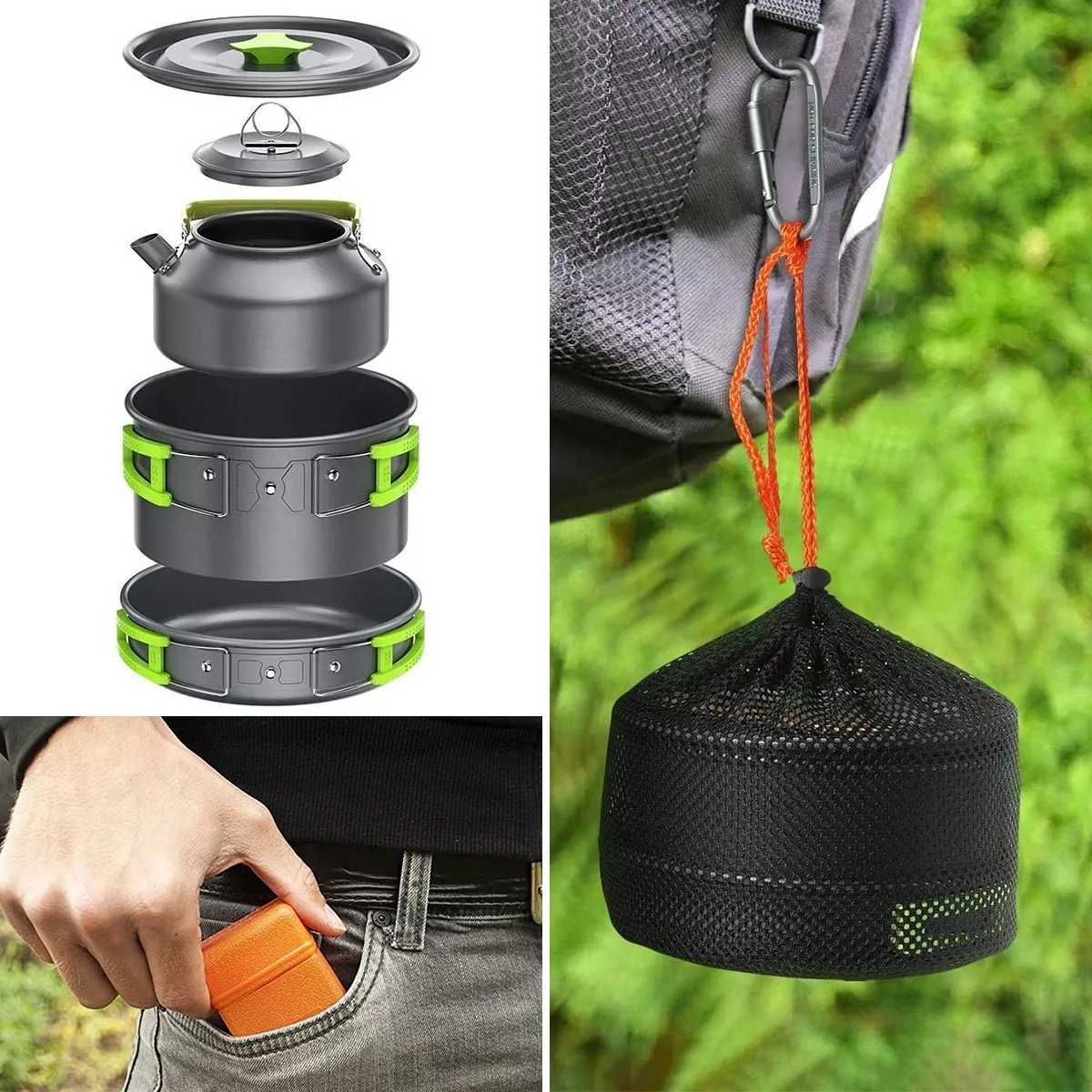 Kit Utensilios De Cocina Para Acampar Acampada Complet