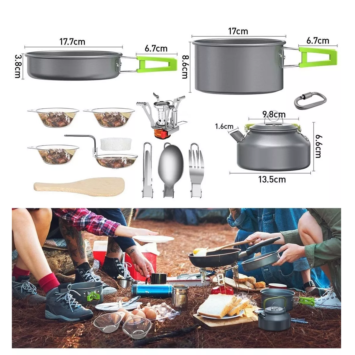 Kit Utensilios De Cocina Para Acampar Acampada Complet