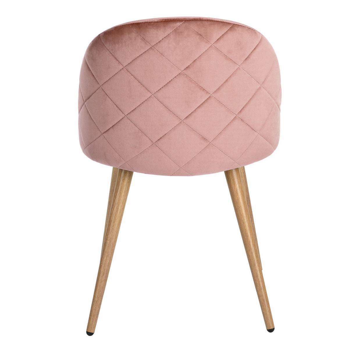 FurnitureR Juego de 2 Sillas de Comedor de Terciopelo Sillas de Ocio Modernas Rosa