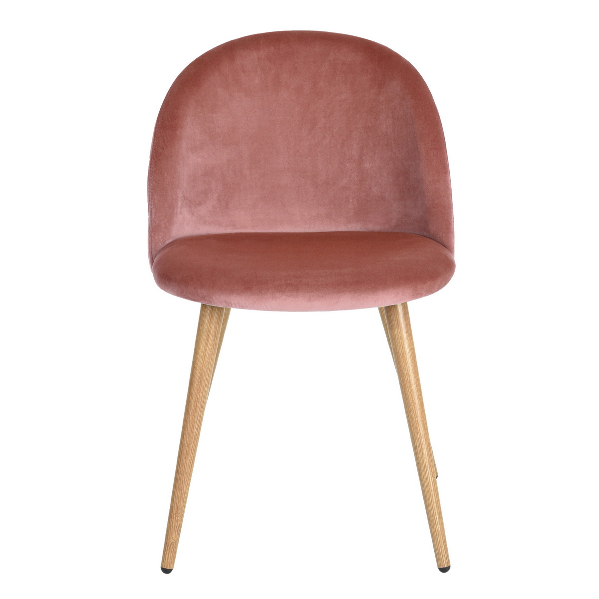 FurnitureR Juego de 2 Sillas de Comedor de Terciopelo Sillas de Ocio Modernas Rosa