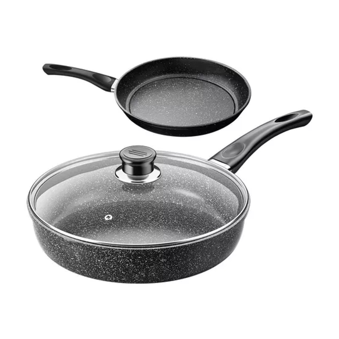 Sartén De Mármol Revestimiento Antiadherente Con Tapa 28cm