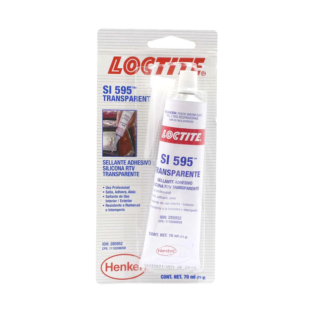 Silicona RTV Transparente SI 595 70M, LOC-285952