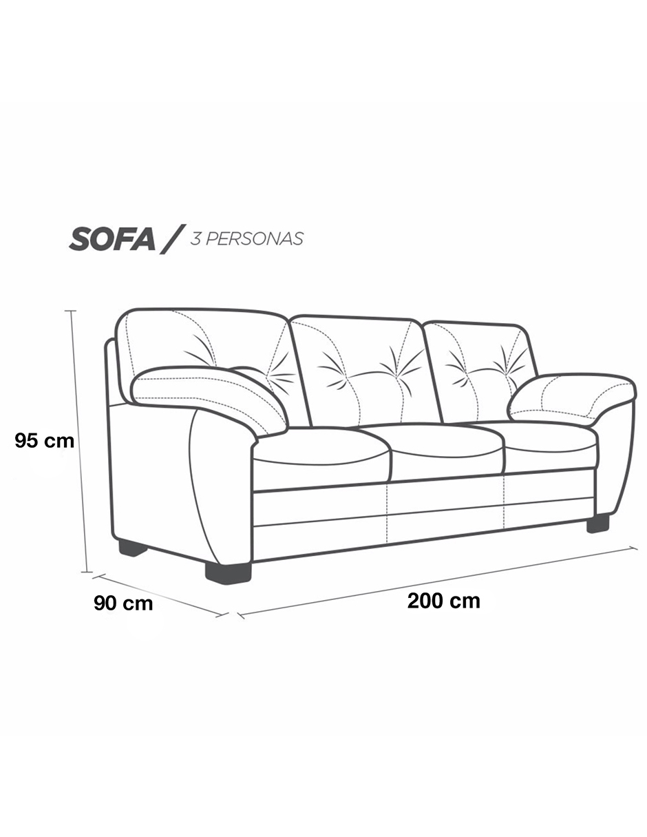 Sofá de piel Genuina Derby Color Marfil - ConfortoPiel