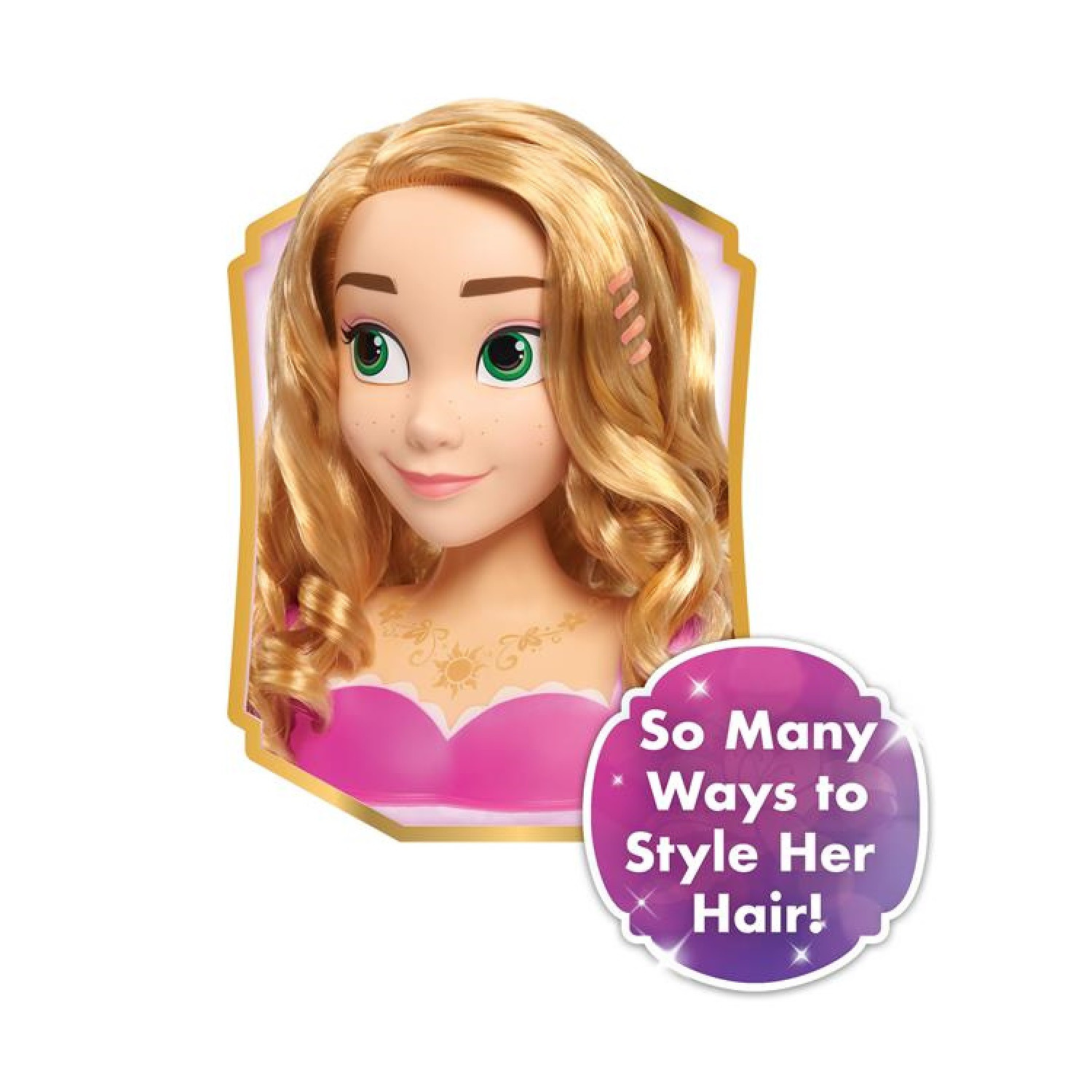 Princesa Rapunzel Cabeza Para Peinar 10 Accesorios Disney