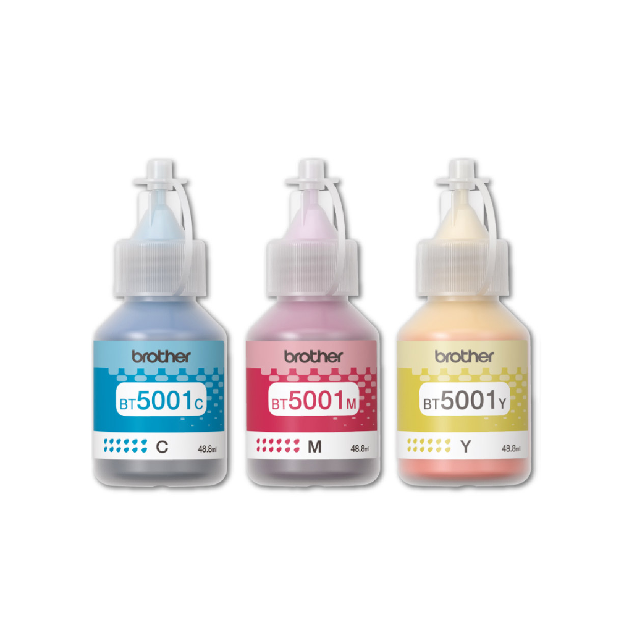 Kit De 3 Tintas Originales Brother - Bt5001 Cyan, Magenta, Yellow