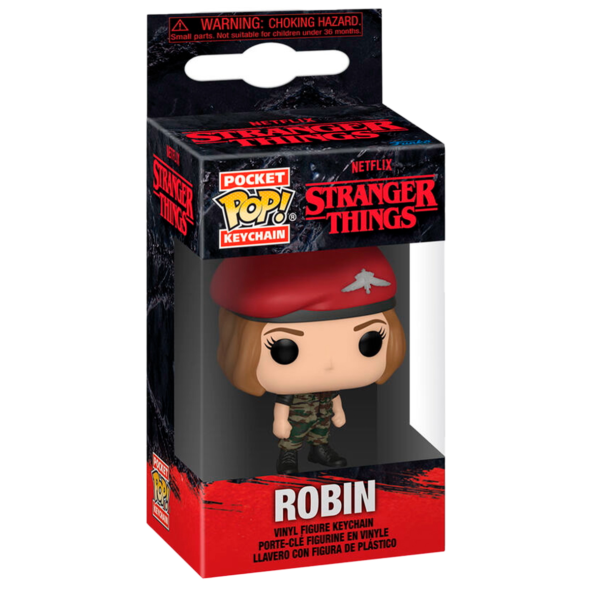 Funko Pop Llavero Robin Militar Stranger Things Serie Netflix Figura Original