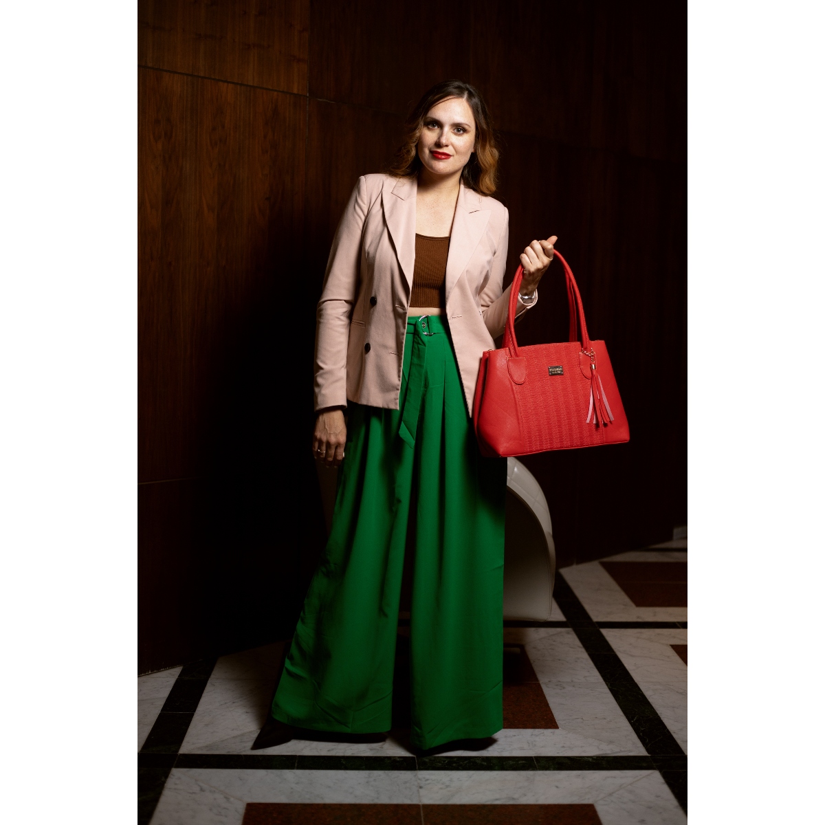 Bolsa de Mujer FANA de Calidad PAULINA Rojo