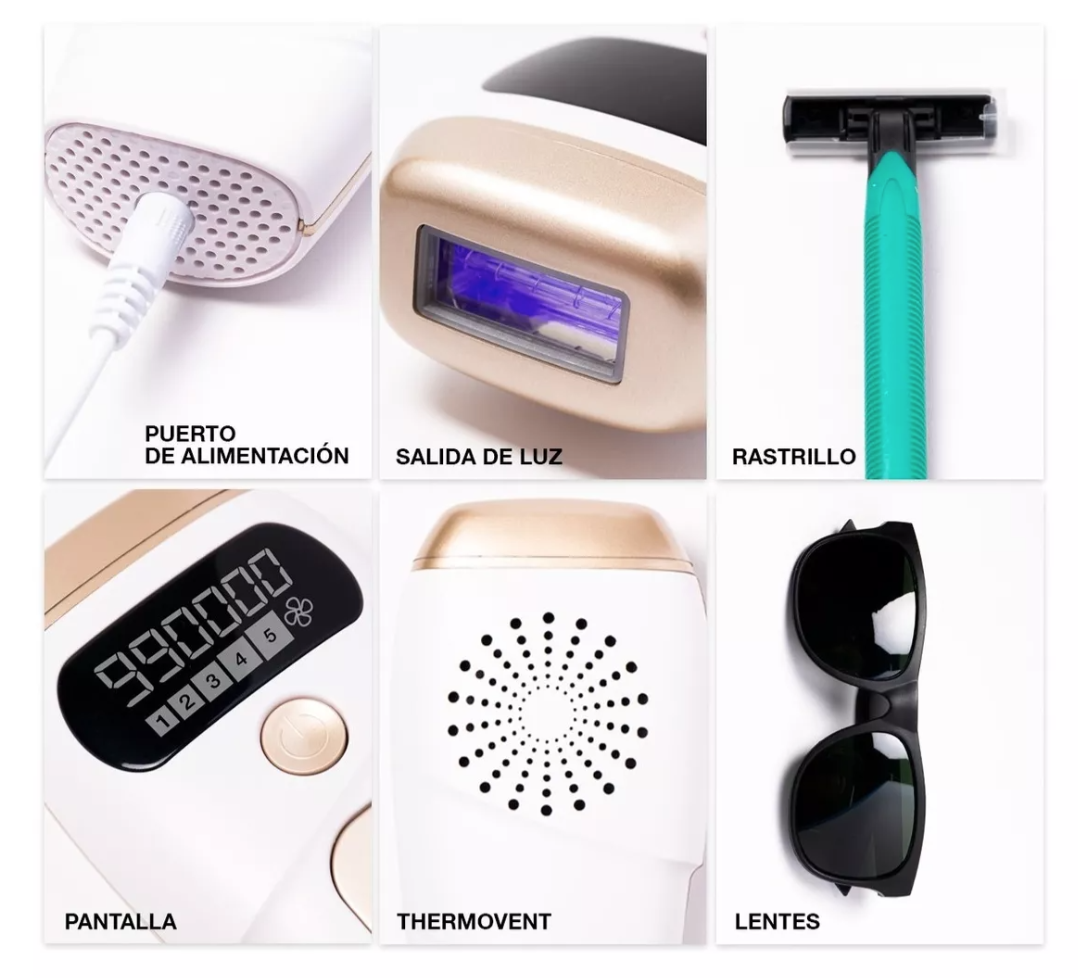 Depiladora Laser Ipl Profesional 990000 Pulsos Kit Completo