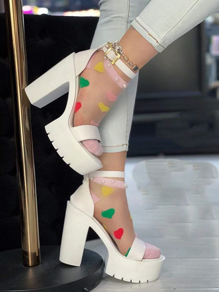 Tacones Plataforma 50Fifty Color Blanco