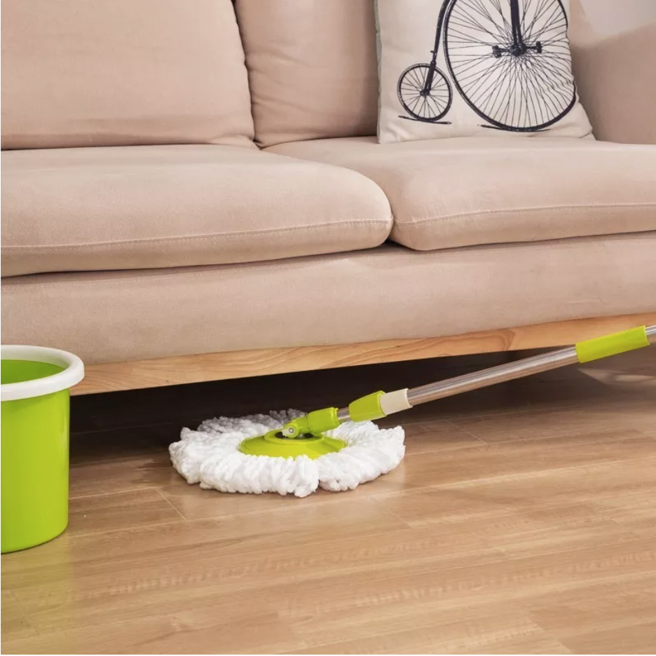 Trapeador Mágico Mop Cubeta 360 grados Microfibra Giratorio