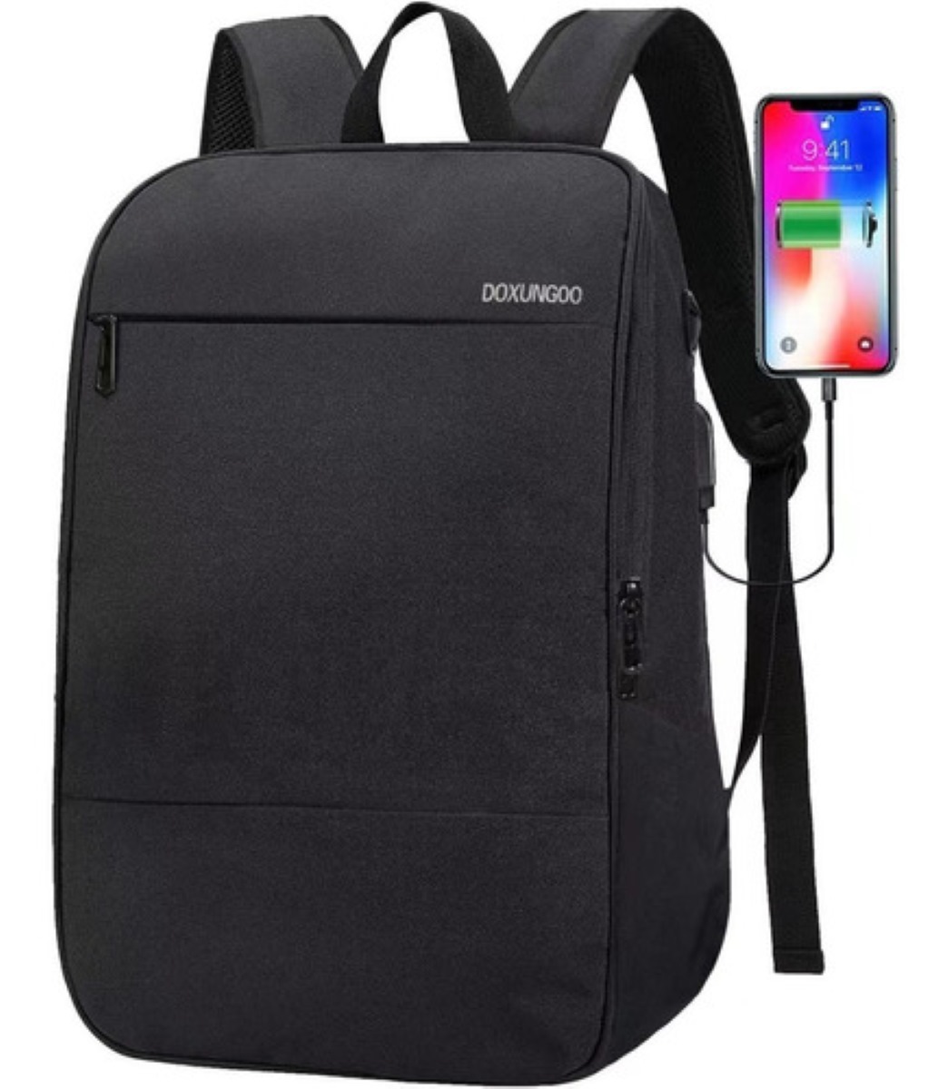 Mochila Resistente Al Agua Para Portátil De 15,6 Pulgadas negro