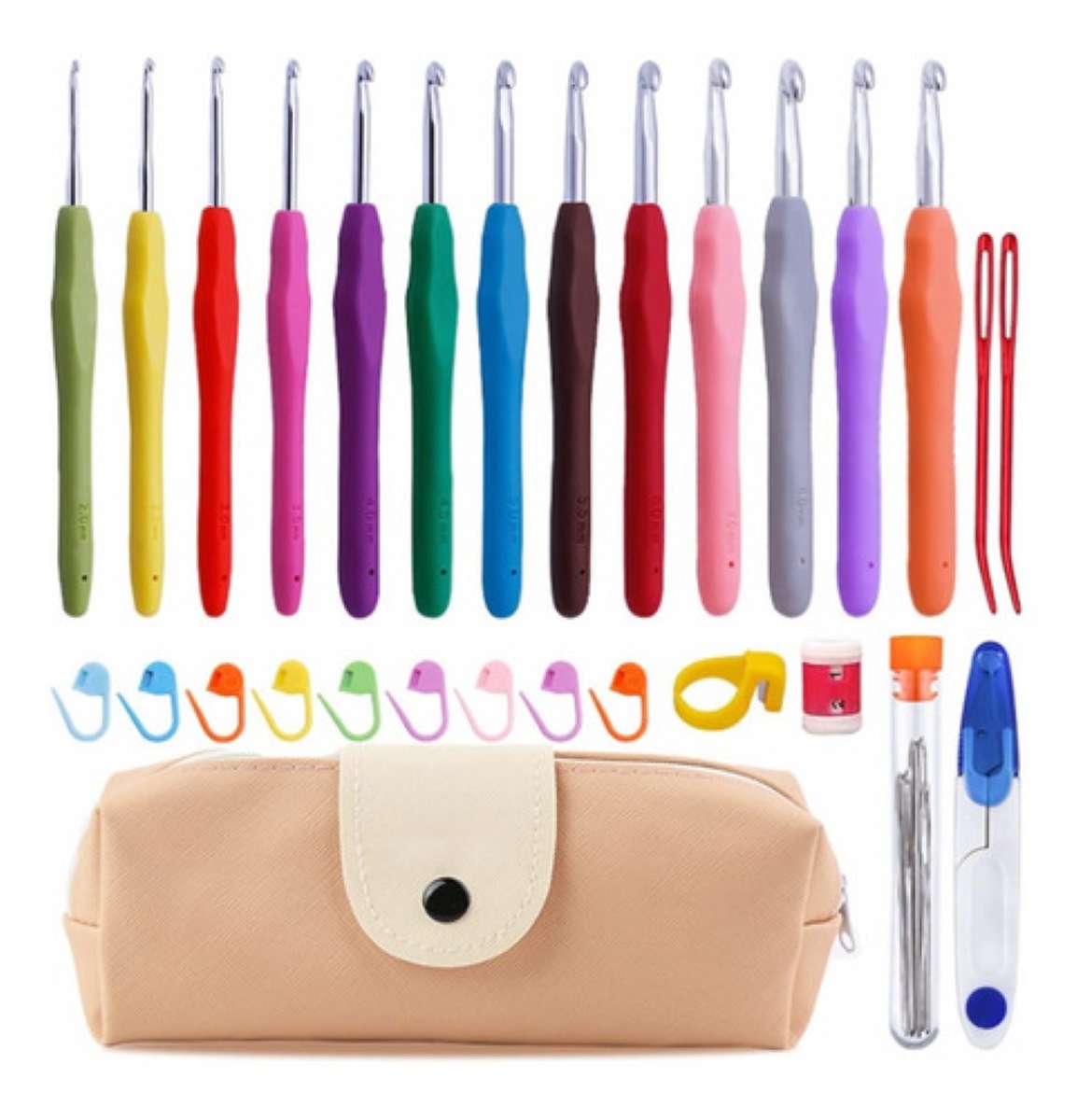 Kit De Ganchos Y Accesorios Para Tejer Al Crochet