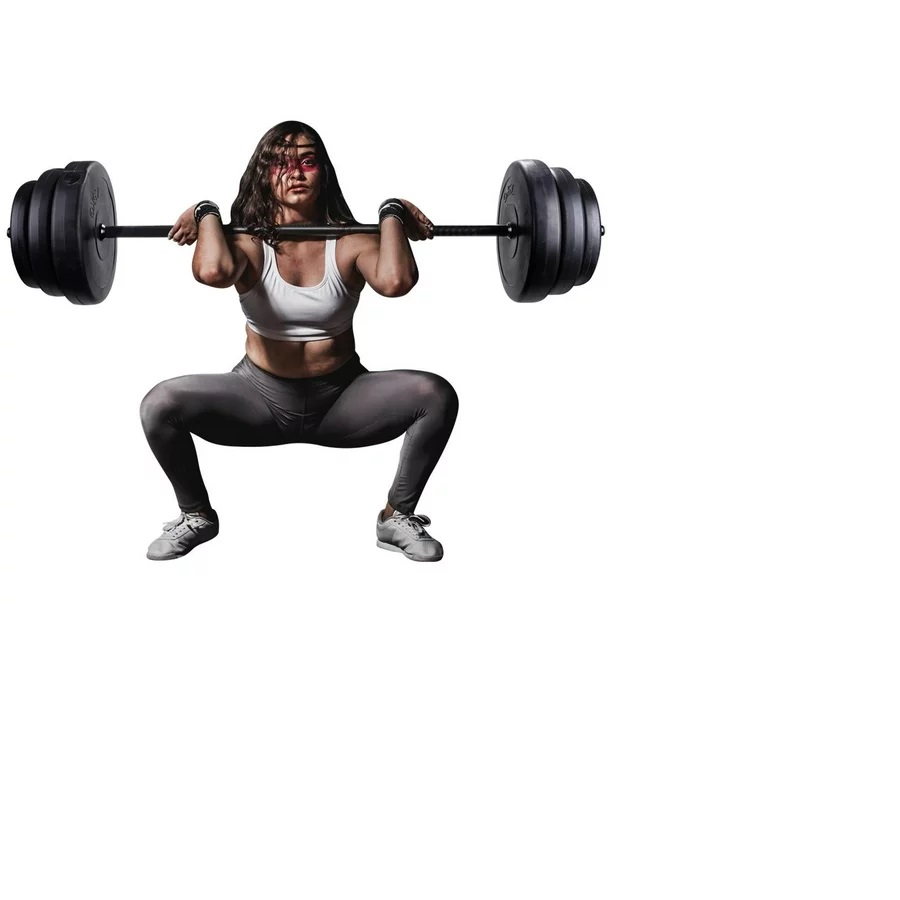 Pesas 40KG Set Con Barras y Discos Athletic Works