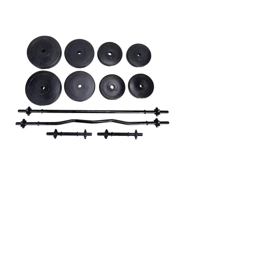 Pesas 40KG Set Con Barras y Discos Athletic Works