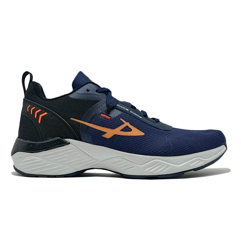 Tenis Pontiac 657 Azul Marino Naranja Hombre Deportivo Running Montaña Correr