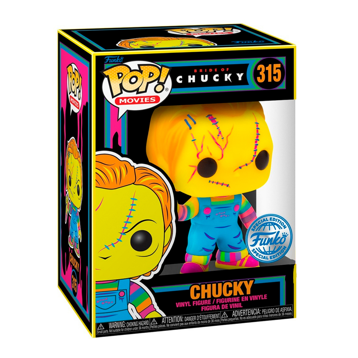 Funko Pop Chucky #315 Blacklight La Novia De Chucky Figura Original