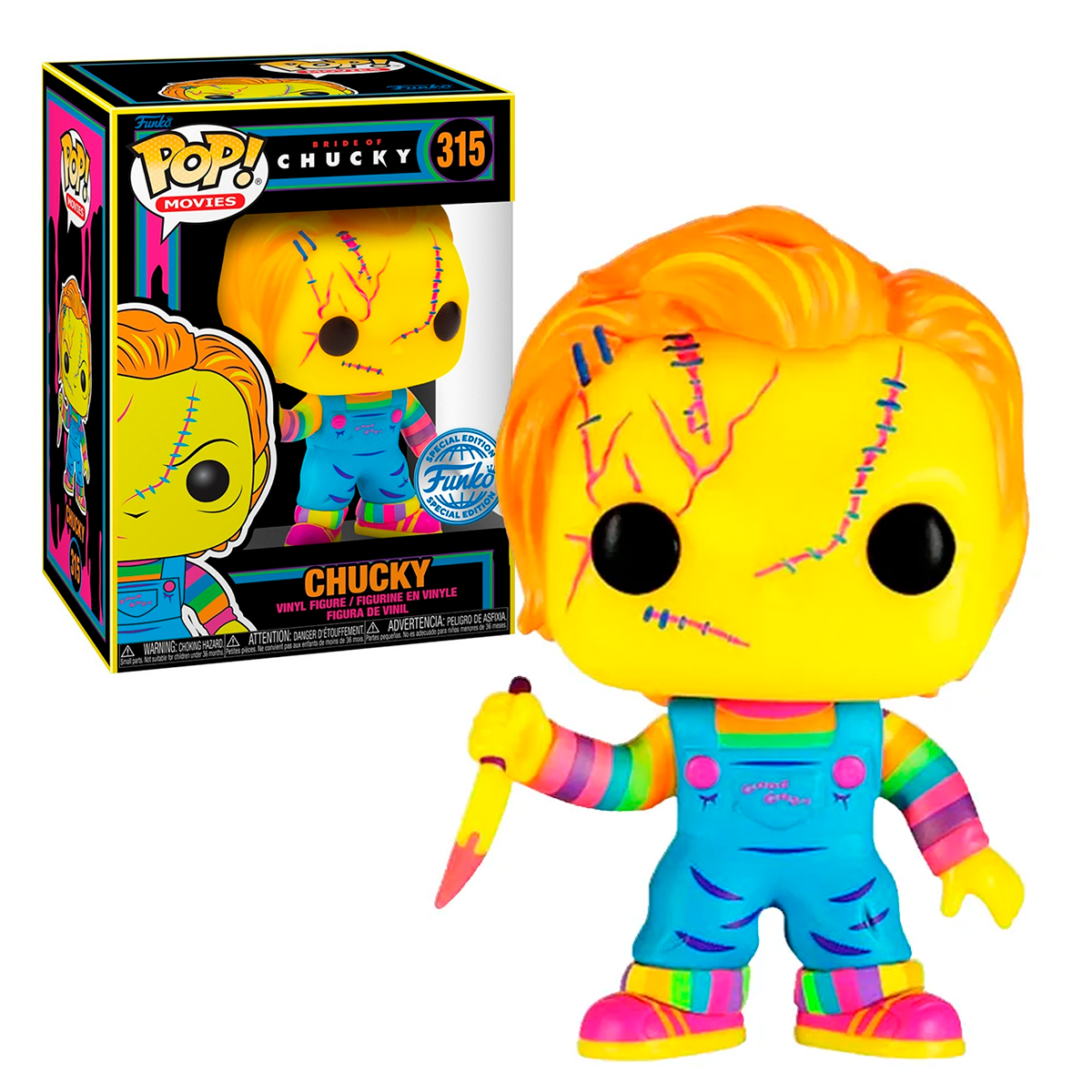Funko Pop Chucky #315 Blacklight La Novia De Chucky Figura Original