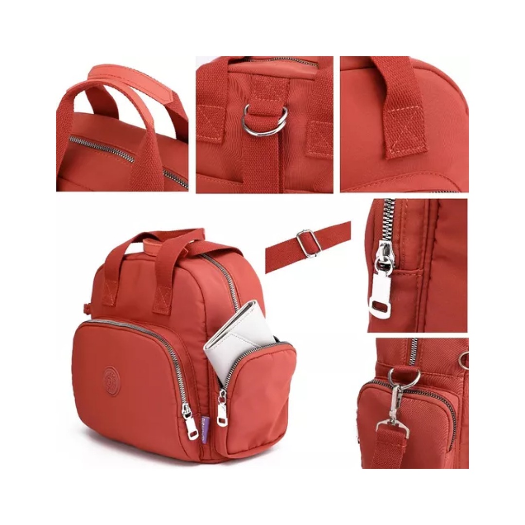 Mochila Bolso Mujer Nylon Multifuncional Con Usb P/ Viaje