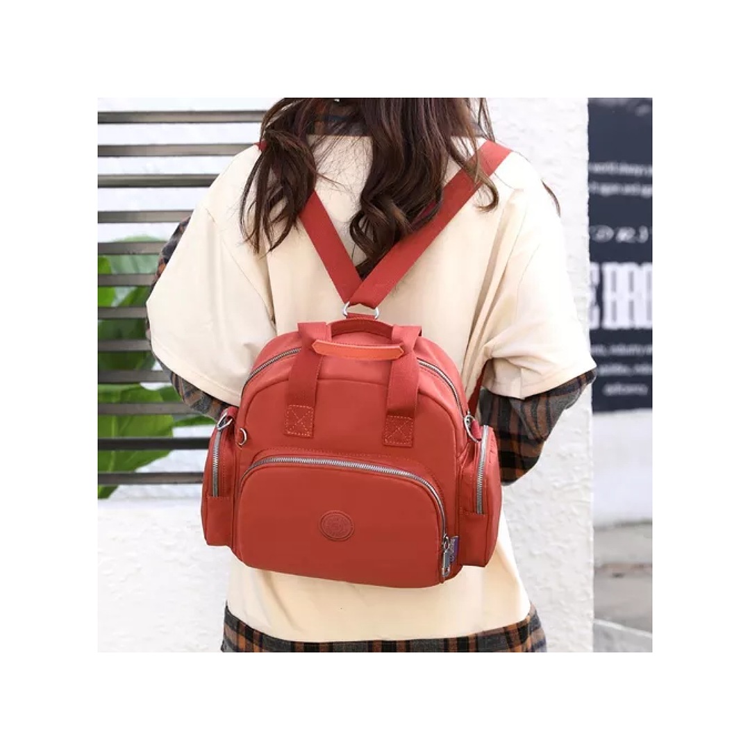 Mochila Bolso Mujer Nylon Multifuncional Con Usb P/ Viaje