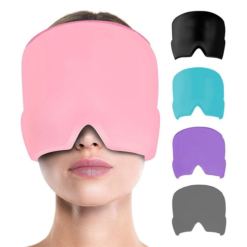 Gorro con Gel al Frente para Dolor de Cabeza, Ojos Cansados, Dormir mejor. Compresa Fria/Caliente