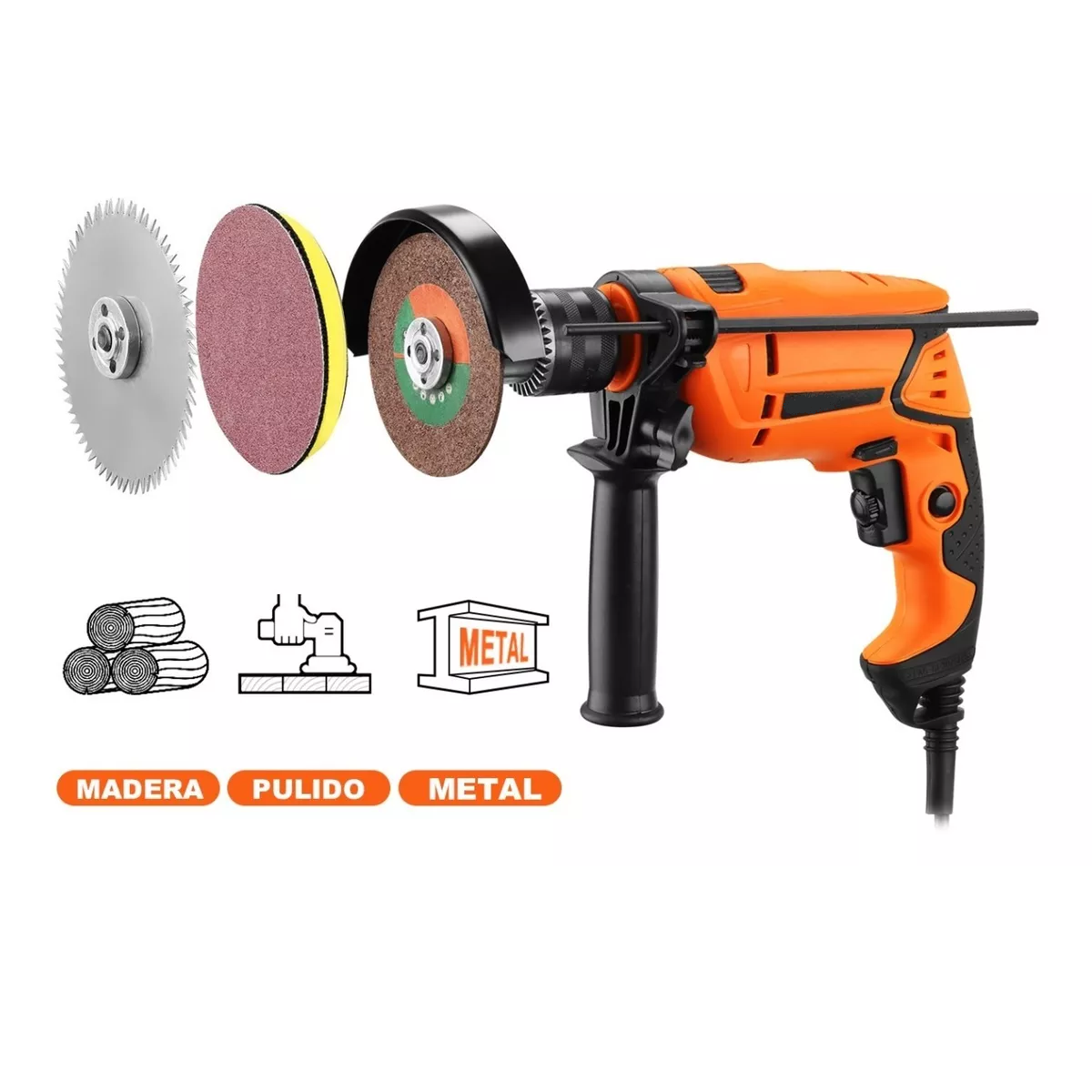 Taladro Rotomartillo 1/2 Prof 650w Naranja