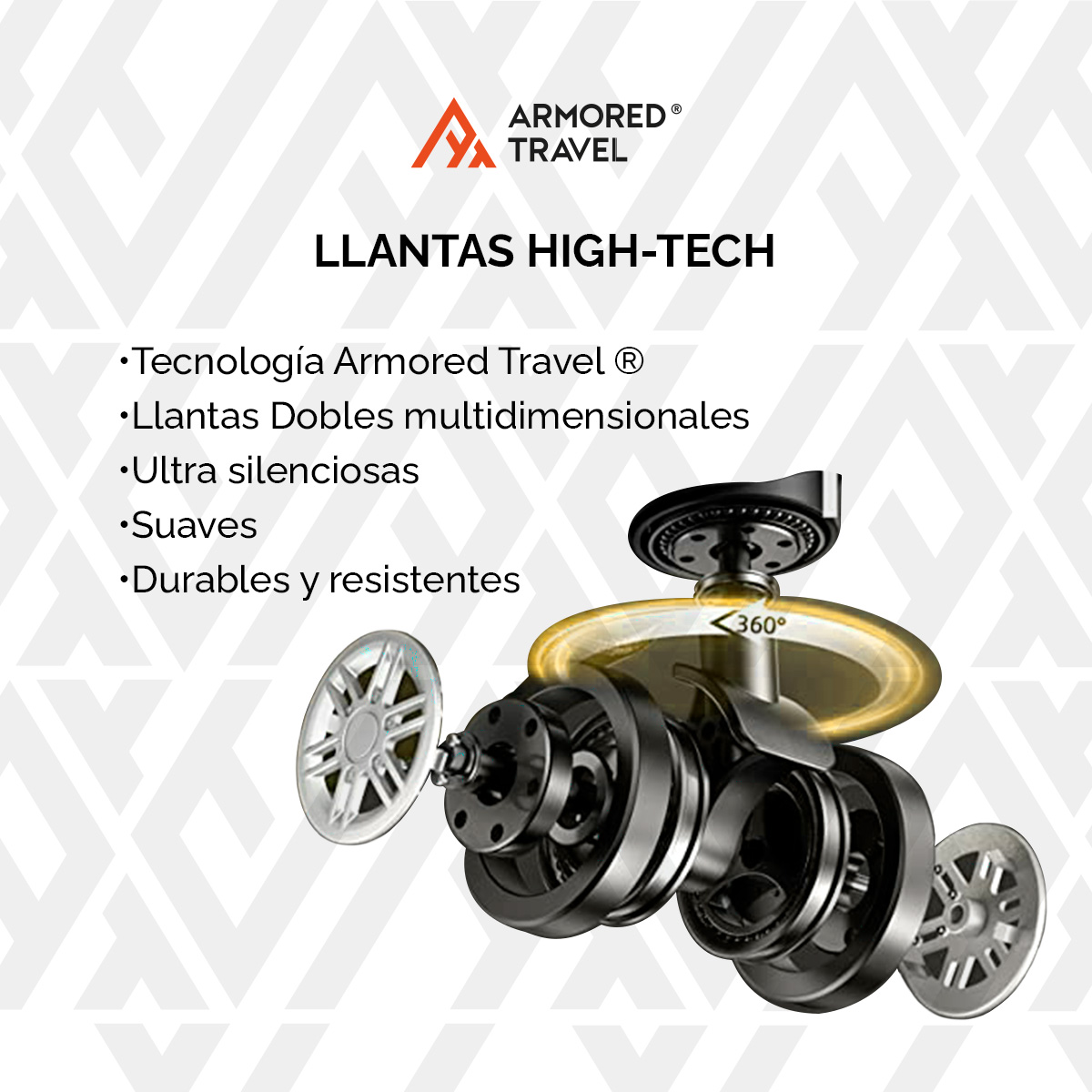 Maletas de viaje Rígidas set kit ABS doble calibre candado TSA LOCK Armored travel - Negro