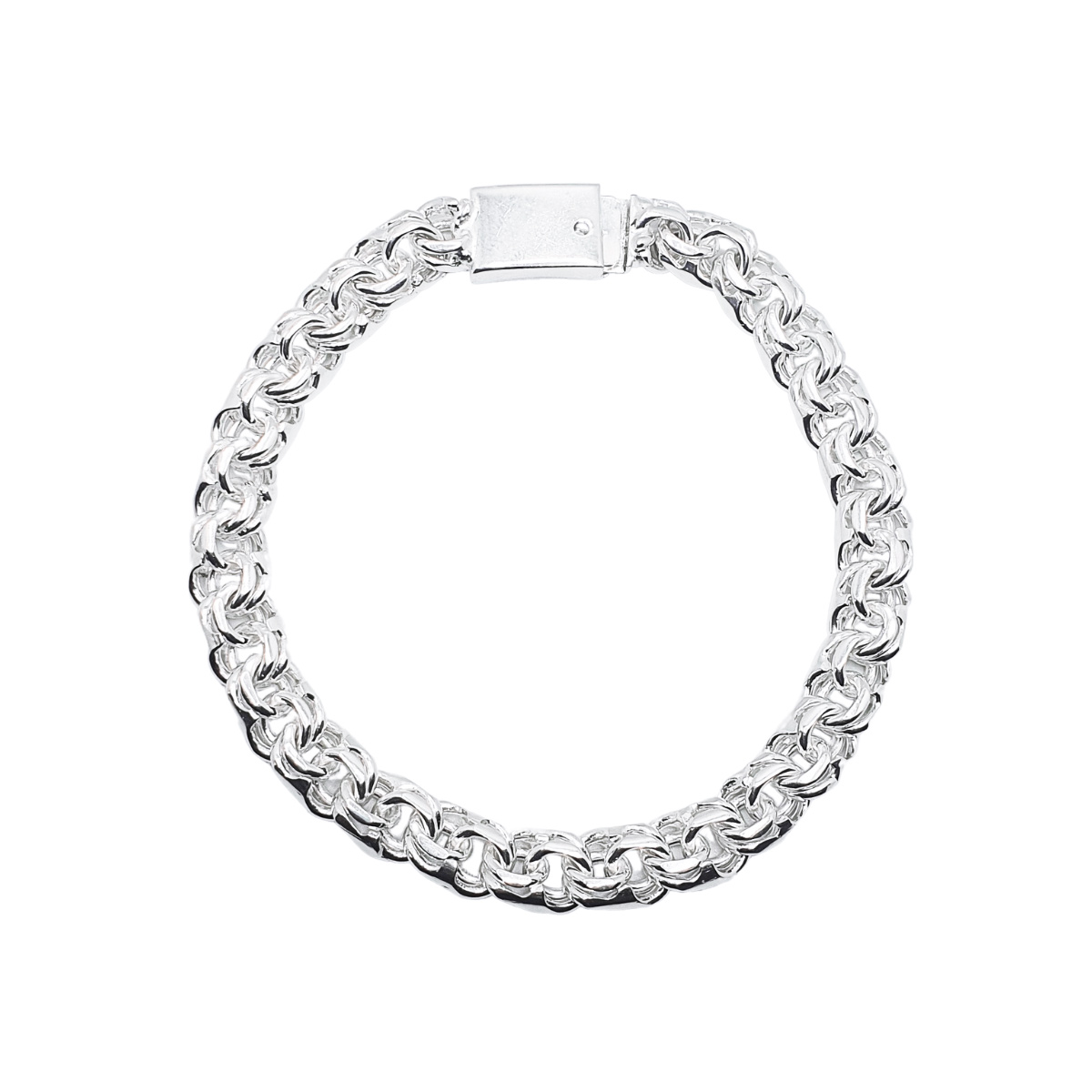 Esclava de plata 925 tejido chino, hecha a mano y con broche de caja. Incluye caja de regalo 