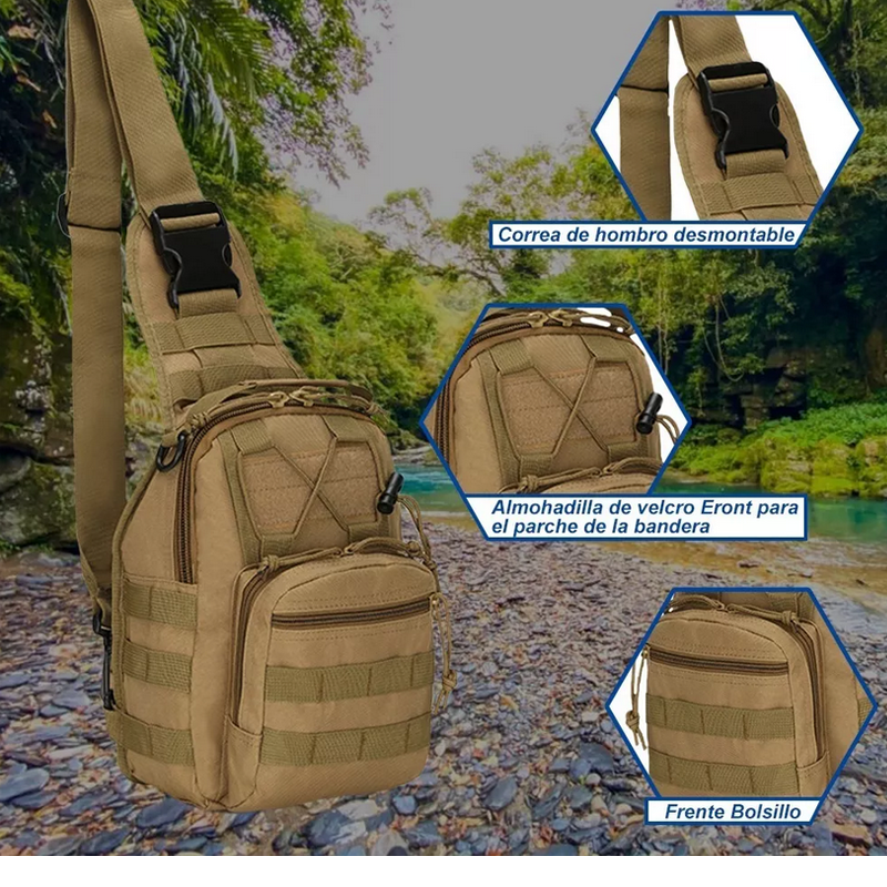 Pechera Mochila Táctica Militar Bandolera Hombre