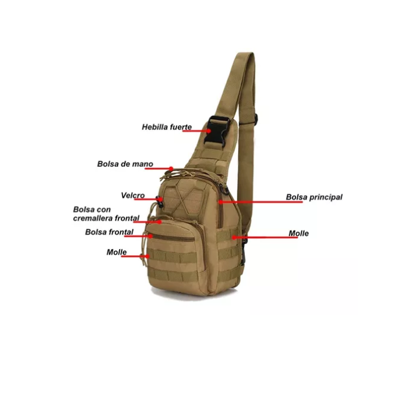 Pechera Mochila Táctica Militar Bandolera Hombre