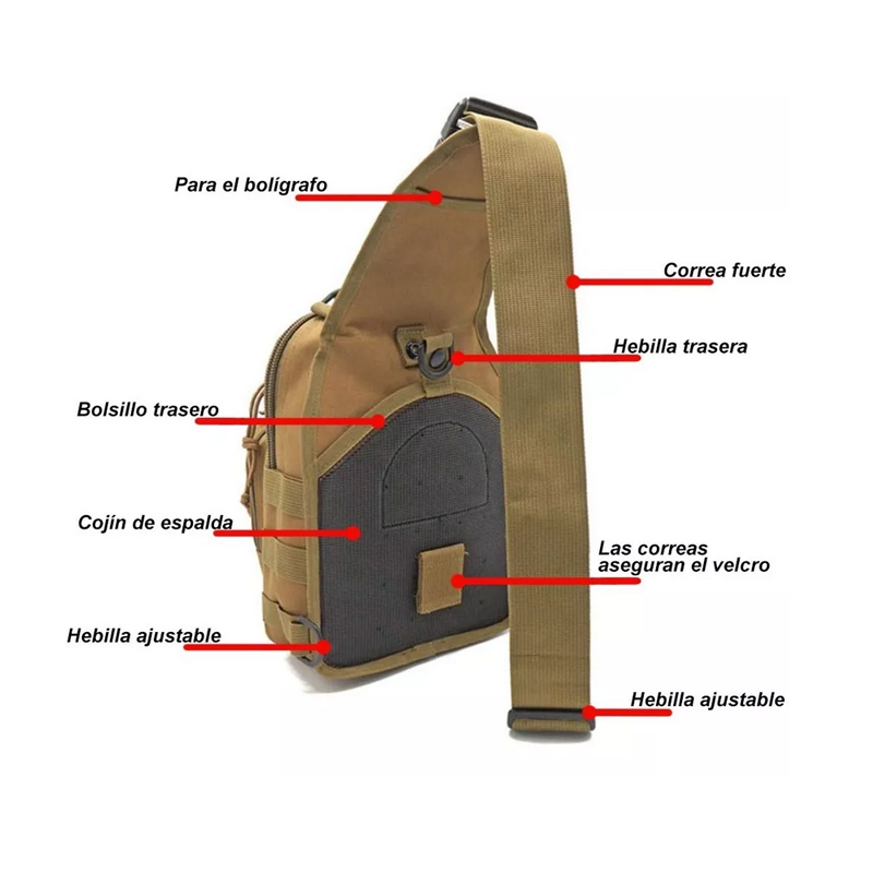 Pechera Mochila Táctica Militar Bandolera Hombre