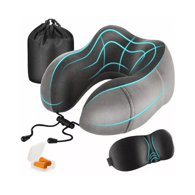 Almohada De Viaje Espuma De Memoria Cojín Para Cuello.
