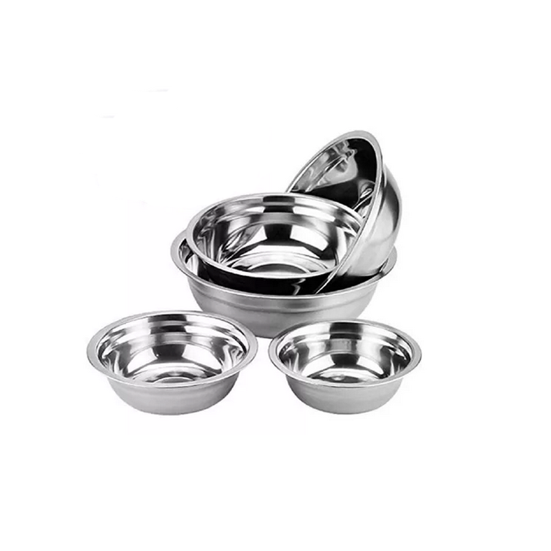 Kit 5 Pzs Tazon Bowl Ensaladera Acero Inoxidable Cocina