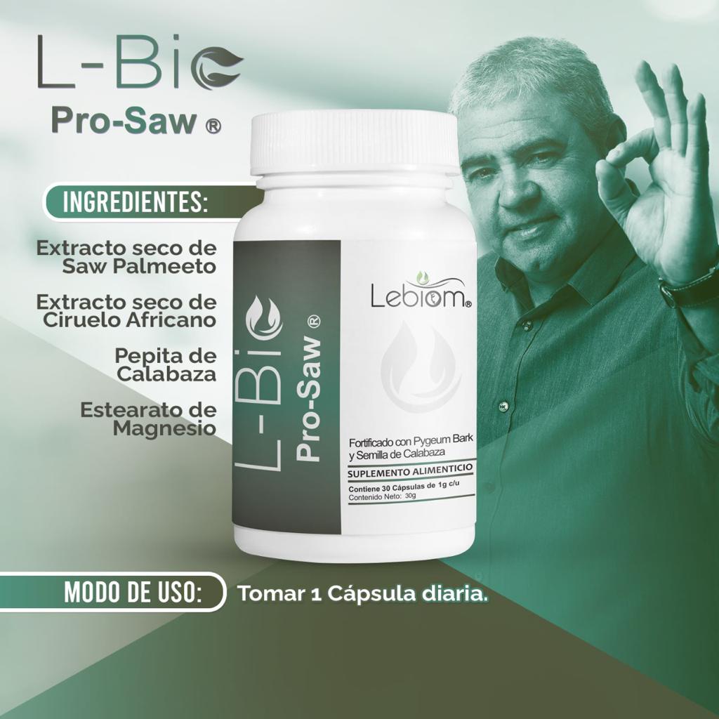 Suplemento Próstata Sana PRO SAW lebiom 30 Cápsulas 1g c/u