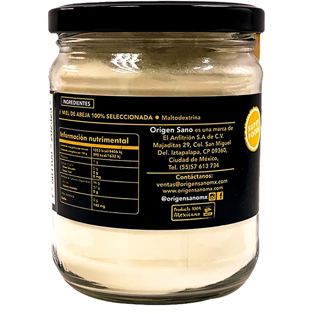 Origen Sano | Miel de Abeja Natural en Polvo | Miel de Abeja Deshidratada | 270 g | 1 pz