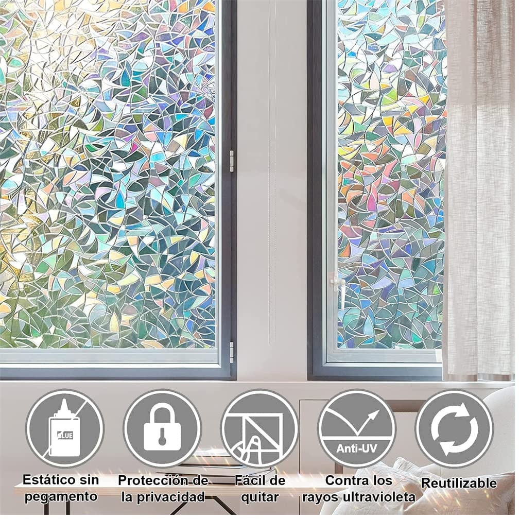 Vinilo Decorativo Película De Privacidad Para Ventanas Arcoiris
