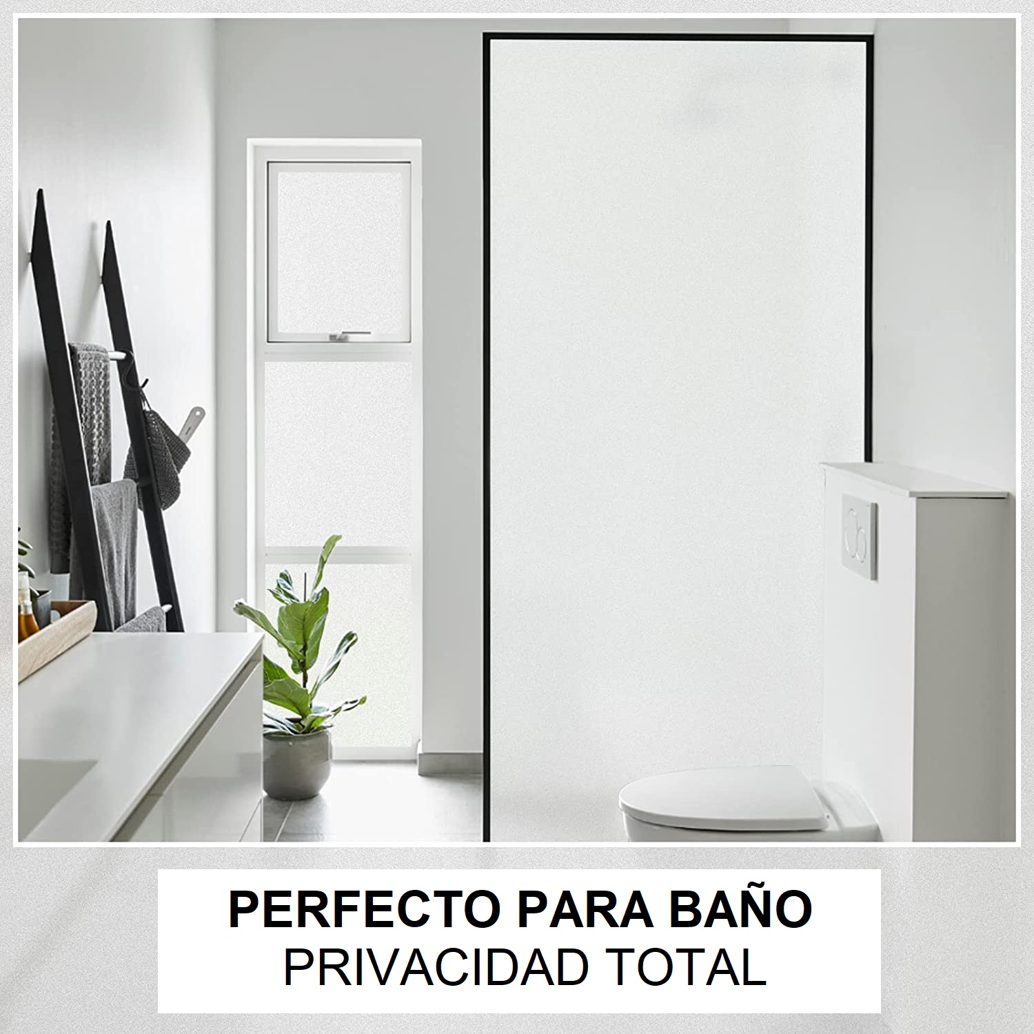  Película de privacidad para ventana, colgante de madera,  película decorativa de privacidad para ventana : Hogar y Cocina