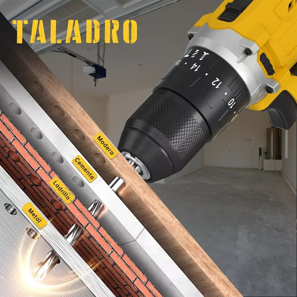 Taladro Inalámbrico Impacto Rotomartillo  2batería 21v