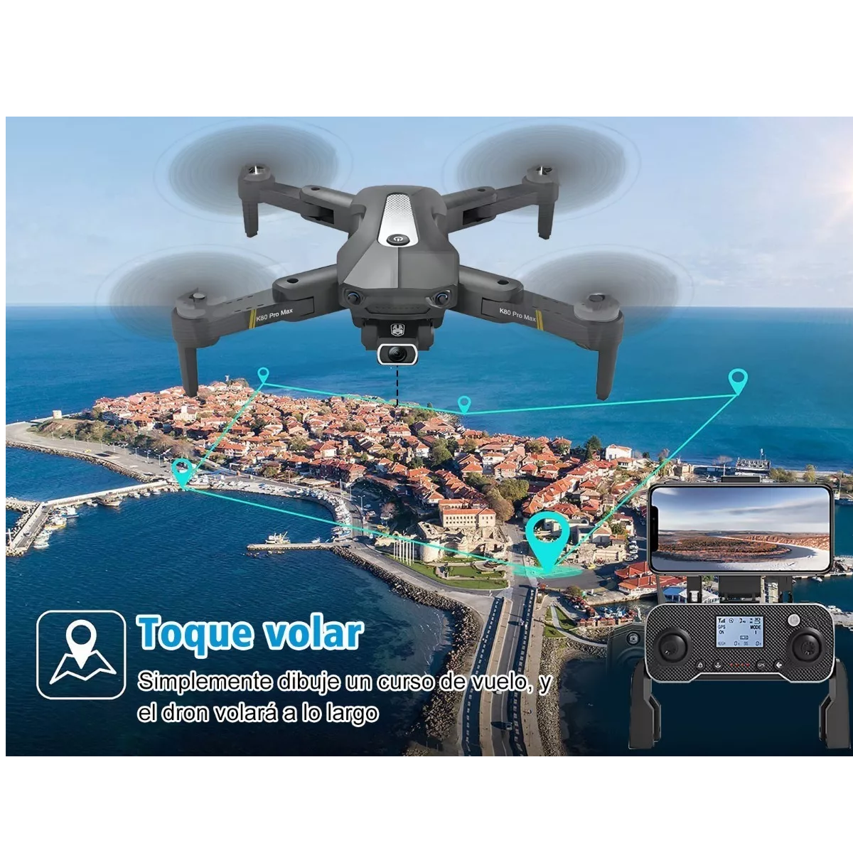 Drone Con Cámara Profesional 8k A Control Remoto Gps 5ghz