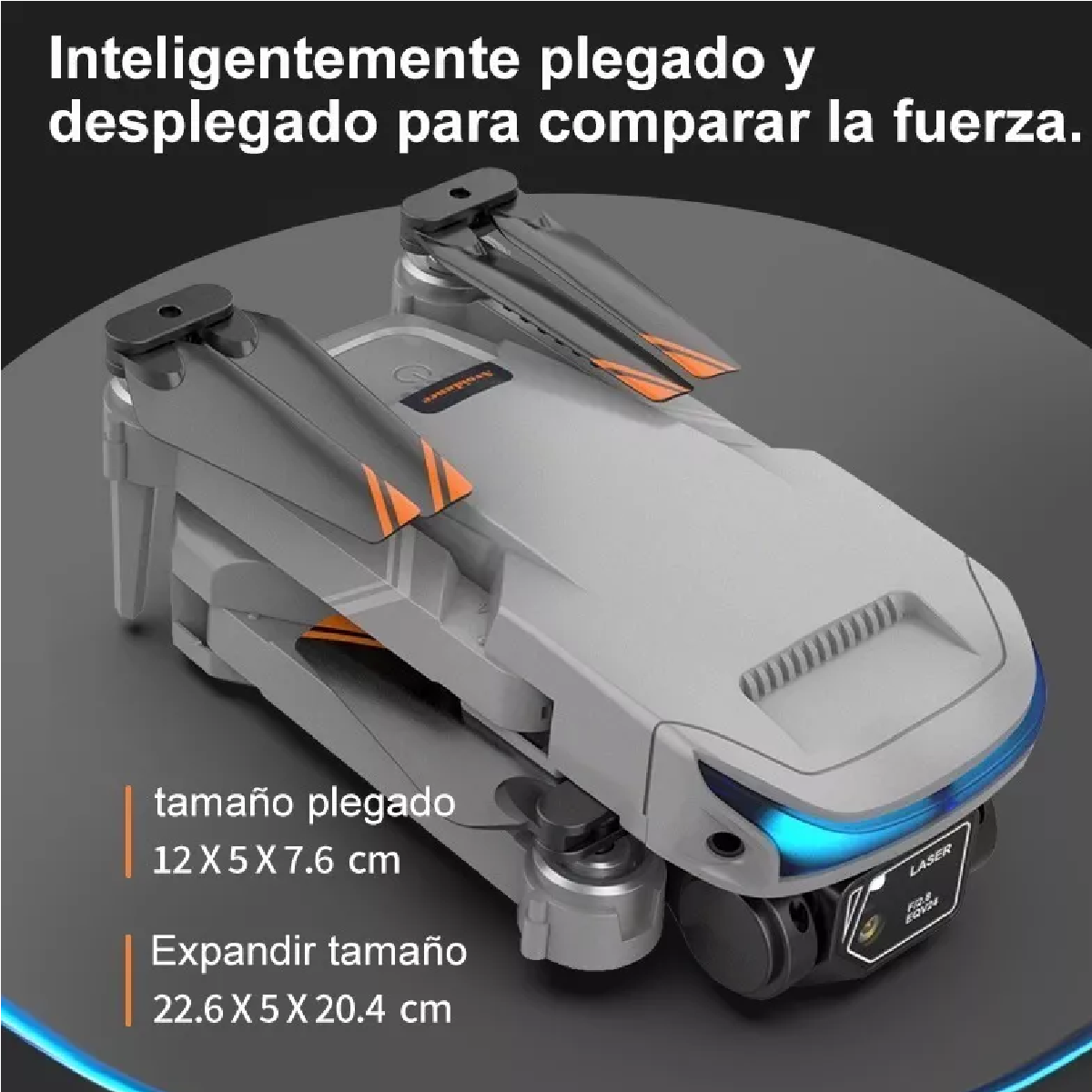 Dron A Control Remoto Axnen Xt9 Con Cámara 4k Hd, 3 Baterías Gris