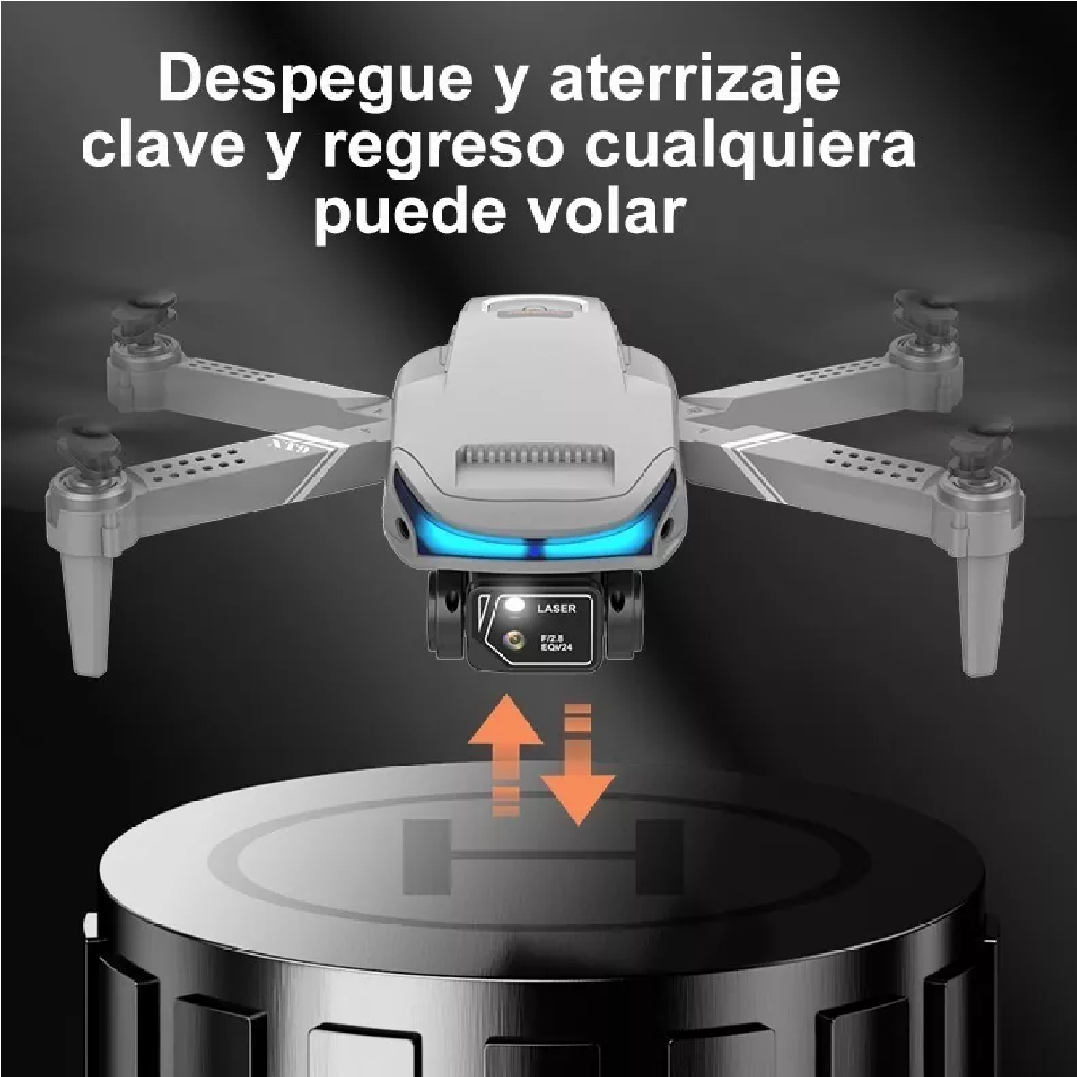 Dron A Control Remoto Axnen Xt9 Con Cámara 4k Hd, 3 Baterías Gris