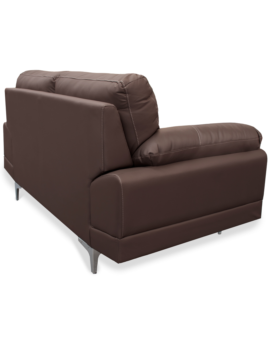 Sala de Piel Genuina Sofa,Love y Sillón Lisboa Color Chocolate - ConfortoPiel