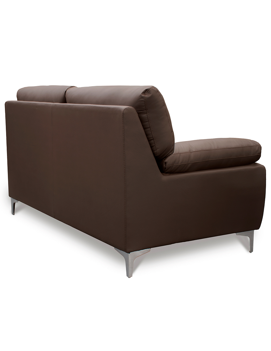 Sala de Piel Genuina Sofa,Love y Sillón Isabela Color Chocolate - ConfortoPiel