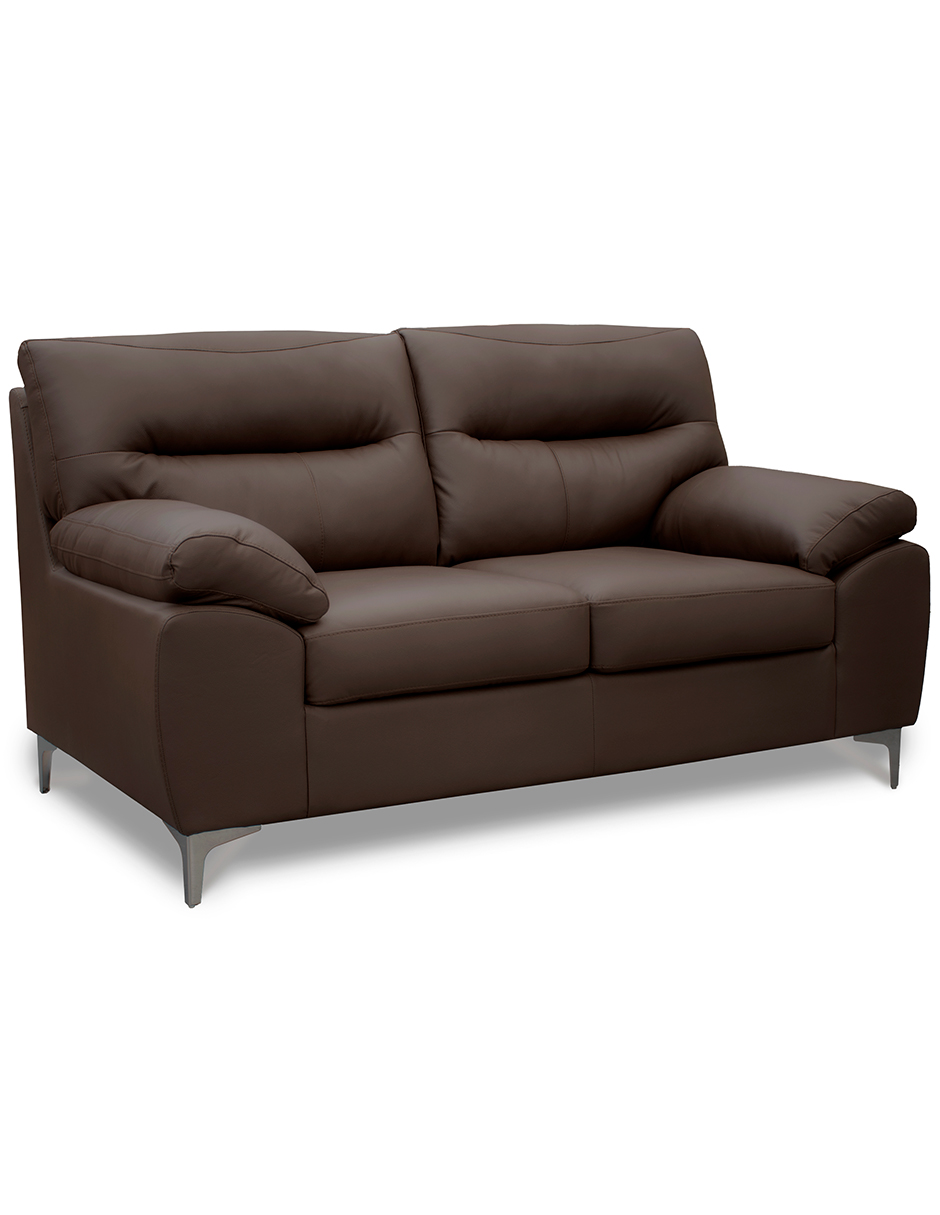 Sala de Piel Genuina Sofa,Love y Sillón Isabela Color Chocolate - ConfortoPiel