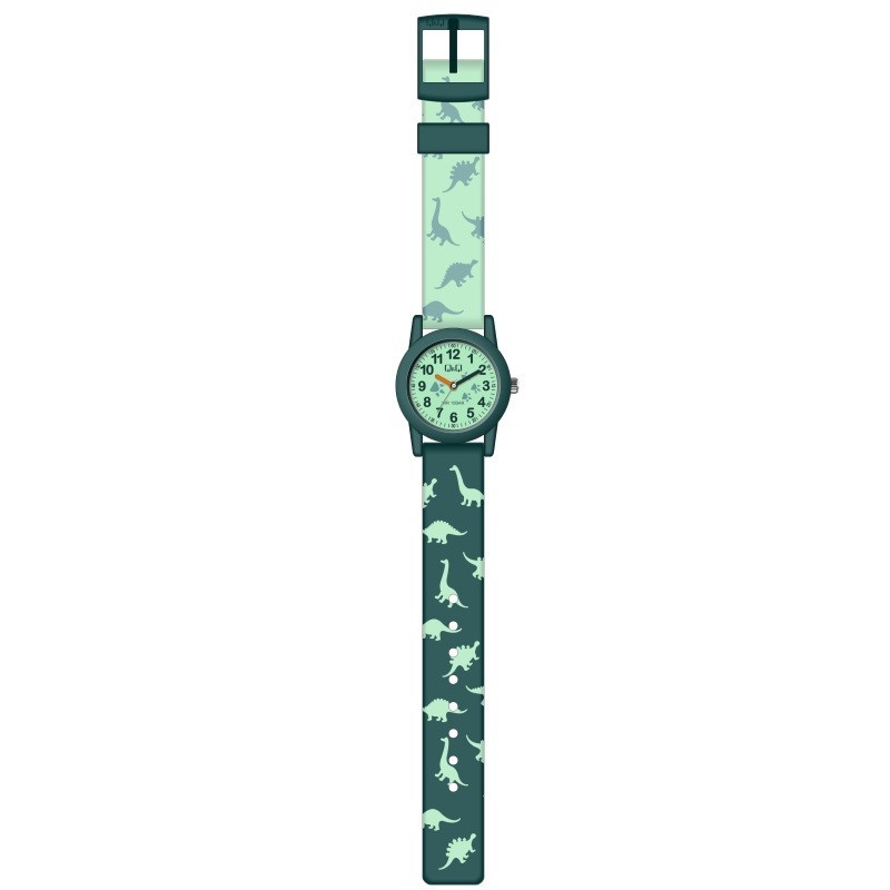 Reloj Infantil Para Niño Q & Q Dinosaurios Análogo Vr99j010y