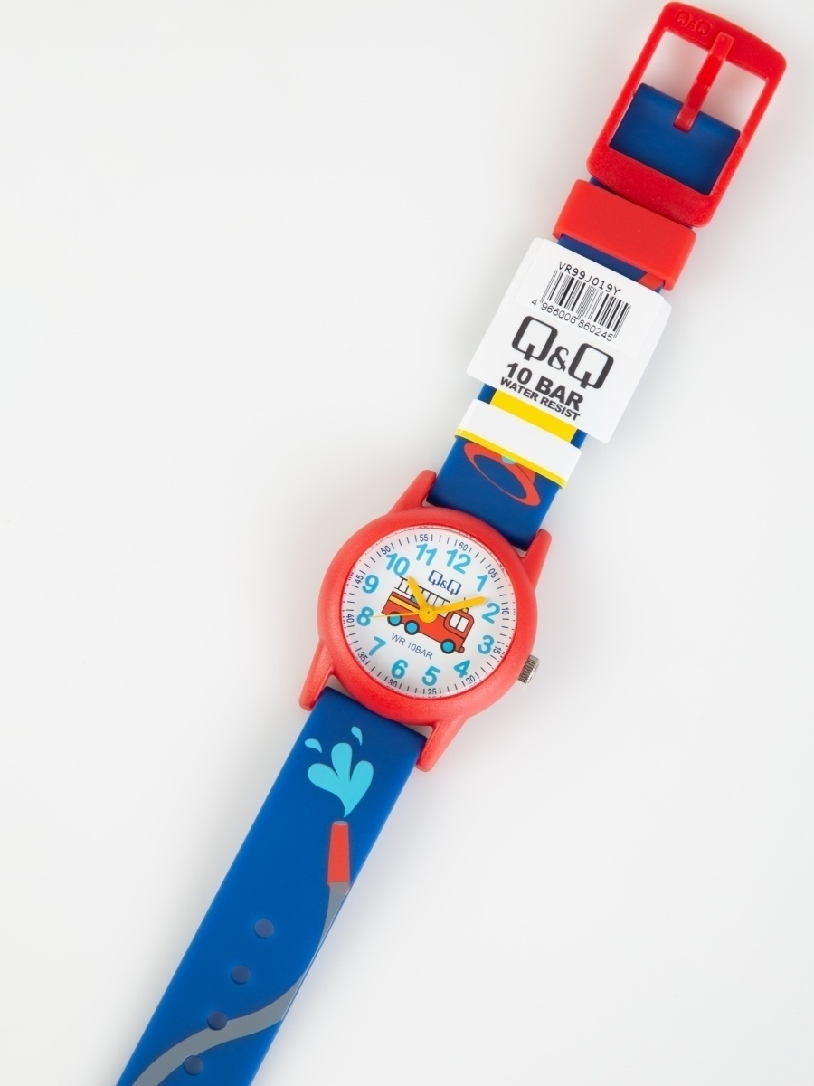 Reloj Infantil Para Niño Q & Q Bombero Análogo Vr99j019y.