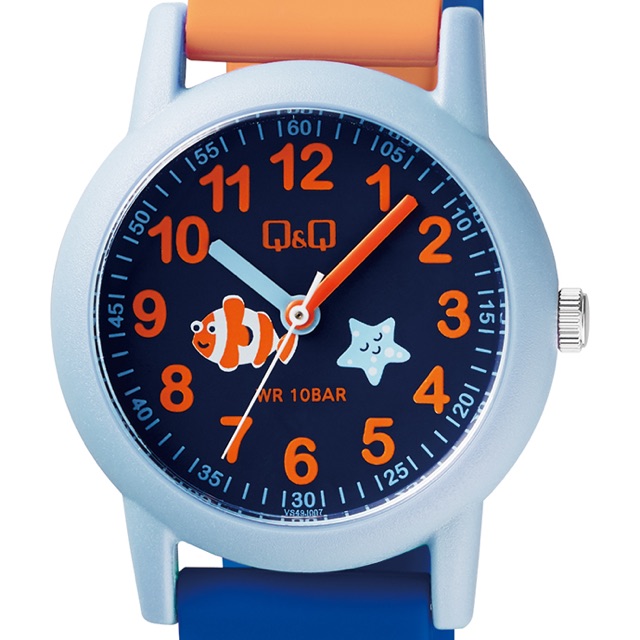 Reloj Infantil Para Niño Q & Q Análogo Peces Vs49j007Y.